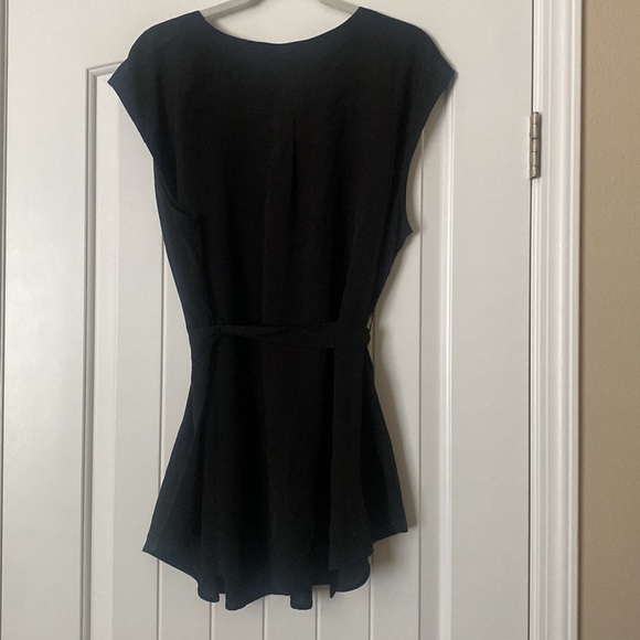 Motherhood Maternity Black Tie Waist Buttondown Sleeveless Blouse 2X - Picture 6 of 6